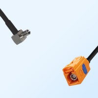 Fakra M 2003 Pastel Orange Female - TS9 Male R/A Cable Assemblies