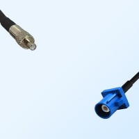 Fakra C 5005 Blue Male - TS9 Female Coaxial Cable Assemblies