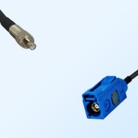 Fakra C 5005 Blue Female - TS9 Female Coaxial Cable Assemblies