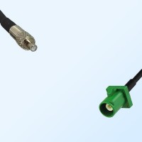 Fakra E 6002 Green Male - TS9 Female Coaxial Cable Assemblies