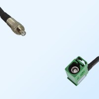 Fakra E 6002 Green Female R/A - TS9 Female Coaxial Cable Assemblies