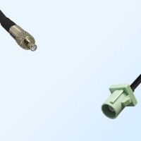 Fakra N 6019 Pastel Green Male - TS9 Female Coaxial Cable Assemblies