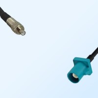 Fakra Z 5021 Water Blue Male - TS9 Female Coaxial Cable Assemblies
