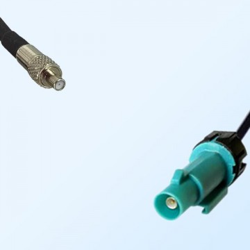 Fakra Z 5021 Water Blue Male Waterproof to TS9 Female Cable Assemblies