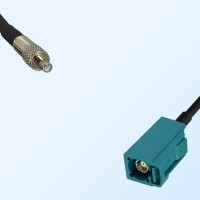 Fakra Z 5021 Water Blue Female - TS9 Female Coaxial Cable Assemblies