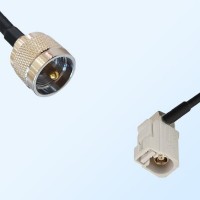 Fakra B 9001 White Female R/A - UHF Male Coaxial Cable Assemblies