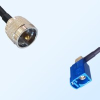 Fakra C 5005 Blue Female R/A - UHF Male Coaxial Cable Assemblies