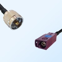 Fakra D 4004 Bordeaux Female - UHF Male Coaxial Cable Assemblies