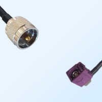 Fakra D 4004 Bordeaux Female R/A - UHF Male Coaxial Cable Assemblies