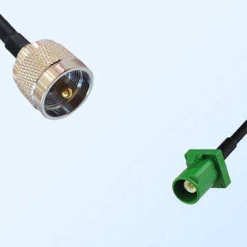 Fakra E 6002 Green Male - UHF Male Coaxial Cable Assemblies