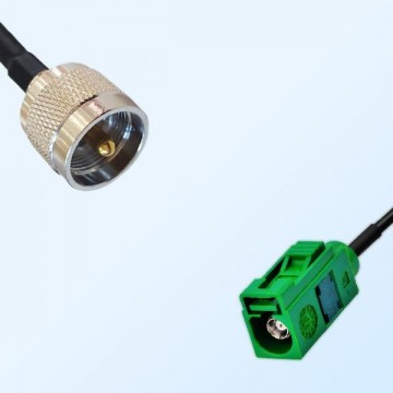 Fakra E 6002 Green Female - UHF Male Coaxial Cable Assemblies