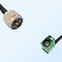 Fakra E 6002 Green Female R/A - UHF Male Coaxial Cable Assemblies
