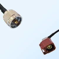 Fakra F 8011 Brown Female R/A - UHF Male Coaxial Cable Assemblies