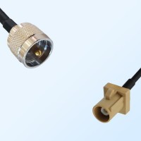 Fakra I 1001 Beige Male - UHF Male Coaxial Cable Assemblies
