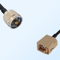 Fakra I 1001 Beige Female - UHF Male Coaxial Cable Assemblies