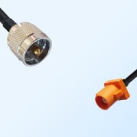 Fakra M 2003 Pastel Orange Male - UHF Male Coaxial Cable Assemblies
