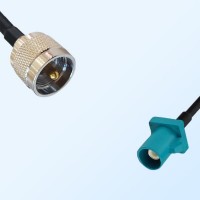 Fakra Z 5021 Water Blue Male - UHF Male Coaxial Cable Assemblies
