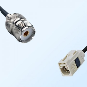Fakra B 9001 White Female - UHF Female Coaxial Cable Assemblies