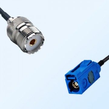 Fakra C 5005 Blue Female - UHF Female Coaxial Cable Assemblies