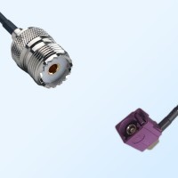 Fakra D 4004 Bordeaux Female R/A - UHF Female Coaxial Cable Assemblies