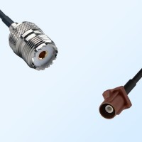 Fakra F 8011 Brown Male - UHF Female Coaxial Cable Assemblies