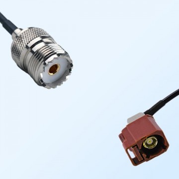 Fakra F 8011 Brown Female R/A - UHF Female Coaxial Cable Assemblies