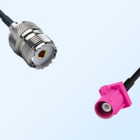 Fakra H 4003 Violet Male - UHF Female Coaxial Cable Assemblies