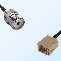 Fakra I 1001 Beige Female - UHF Female Coaxial Cable Assemblies