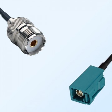 Fakra Z 5021 Water Blue Female - UHF Female Coaxial Cable Assemblies