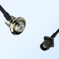 Fakra A 9005 Black Male - UHF Bulkhead Female R/A Cable Assemblies