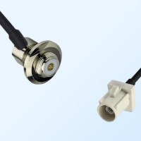 Fakra B 9001 White Male - UHF Bulkhead Female R/A Cable Assemblies