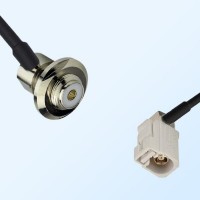 Fakra B 9001 White Female R/A UHF Bulkhead Female R/A Cable Assemblies