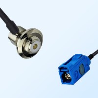 Fakra C 5005 Blue Female - UHF Bulkhead Female R/A Cable Assemblies