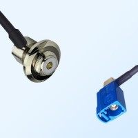 Fakra C 5005 Blue Female R/A UHF Bulkhead Female R/A Cable Assemblies