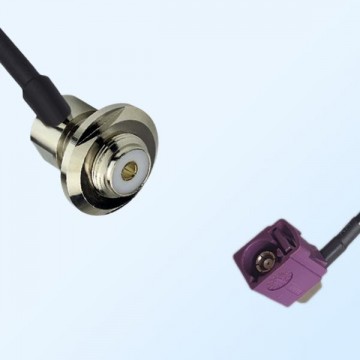 Fakra D Bordeaux Female R/A UHF Bulkhead Female R/A Cable Assemblies