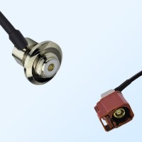 Fakra F 8011 Brown Female R/A UHF Bulkhead Female R/A Cable Assemblies