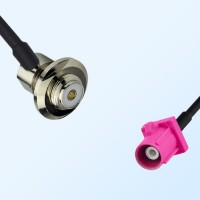 Fakra H 4003 Violet Male - UHF Bulkhead Female R/A Cable Assemblies