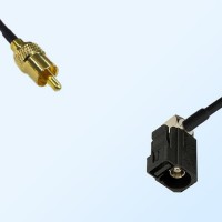RCA Male - Fakra A 9005 Black Female R/A Coaxial Cable Assemblies