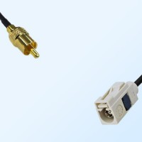 RCA Male - Fakra B 9001 White Female Coaxial Cable Assemblies