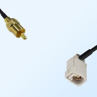 RCA Male - Fakra B 9001 White Female R/A Coaxial Cable Assemblies