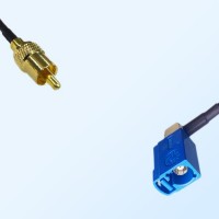 RCA Male - Fakra C 5005 Blue Female R/A Coaxial Cable Assemblies