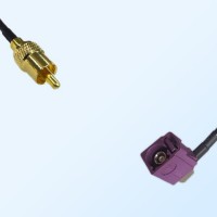 RCA Male - Fakra D 4004 Bordeaux Female R/A Coaxial Cable Assemblies