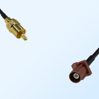 RCA Male - Fakra F 8011 Brown Male Coaxial Cable Assemblies