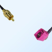 RCA Male - Fakra H 4003 Violet Female R/A Coaxial Cable Assemblies