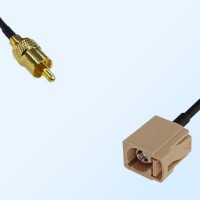 RCA Male - Fakra I 1001 Beige Female Coaxial Cable Assemblies