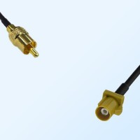 RCA Male - Fakra K 1027 Curry Male Coaxial Cable Assemblies