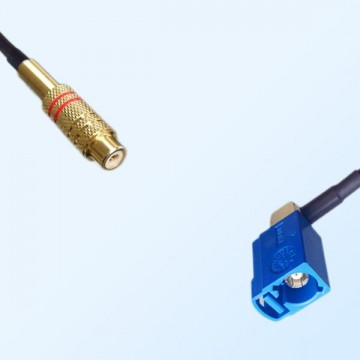RCA Female - Fakra C 5005 Blue Female R/A Coaxial Cable Assemblies
