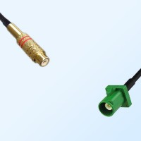 RCA Female - Fakra E 6002 Green Male Coaxial Cable Assemblies