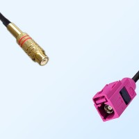 RCA Female - Fakra H 4003 Violet Female Coaxial Cable Assemblies