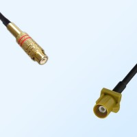 RCA Female - Fakra K 1027 Curry Male Coaxial Cable Assemblies